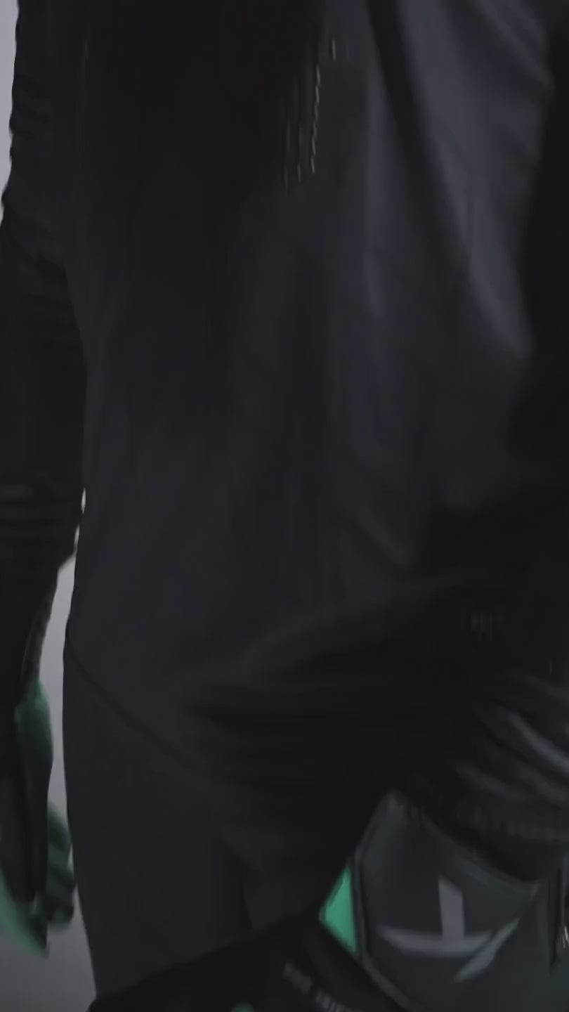 Video Jersey de Portero Rinat Brave Negro / Azul Aqua