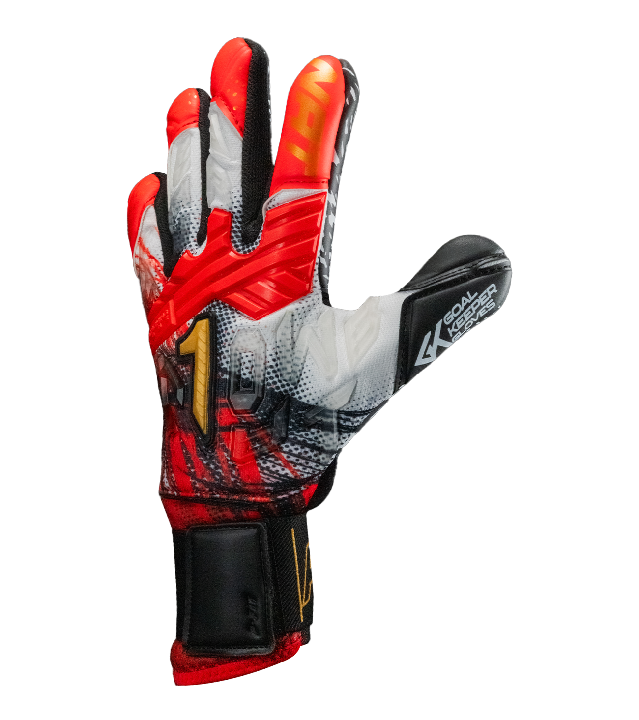 Guantes de Portero Rinat Fiera  Prime Spine    (Varilla ) Rojo/Negro/  Blanco