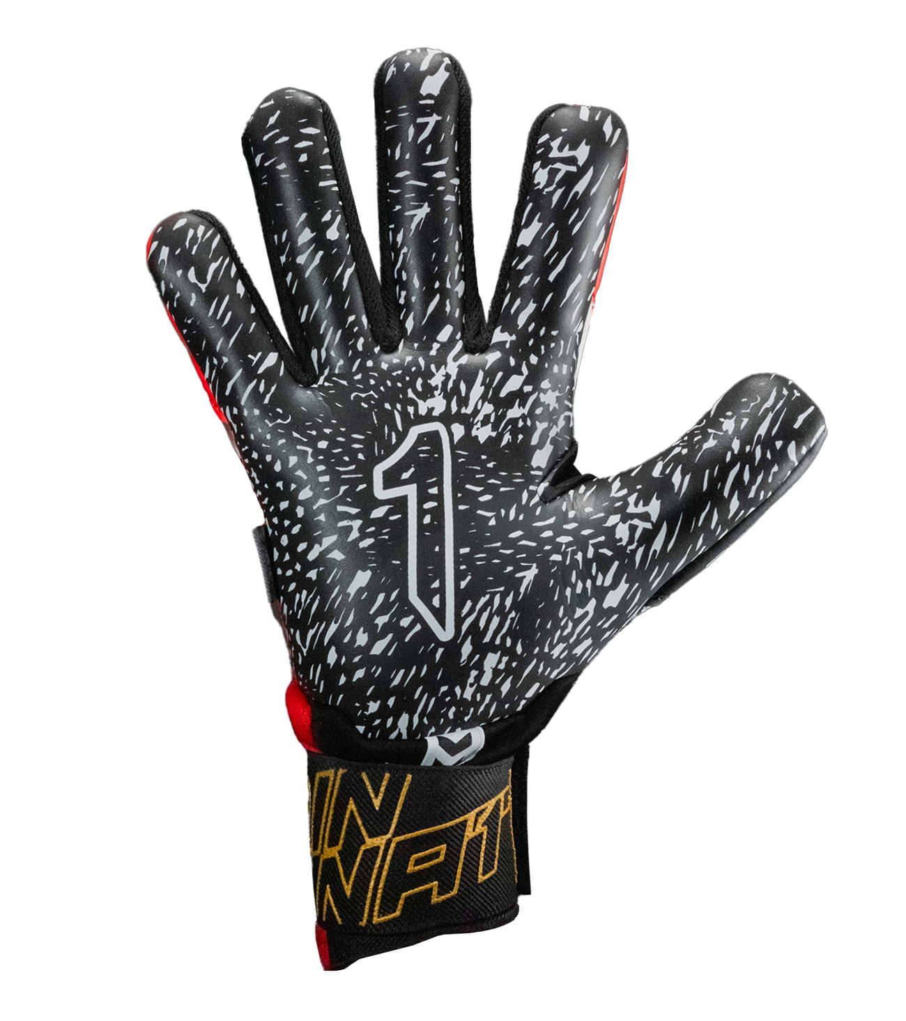 Guantes de Portero Rinat Fiera  Prime Spine    (Varilla ) Rojo/Negro/  Blanco
