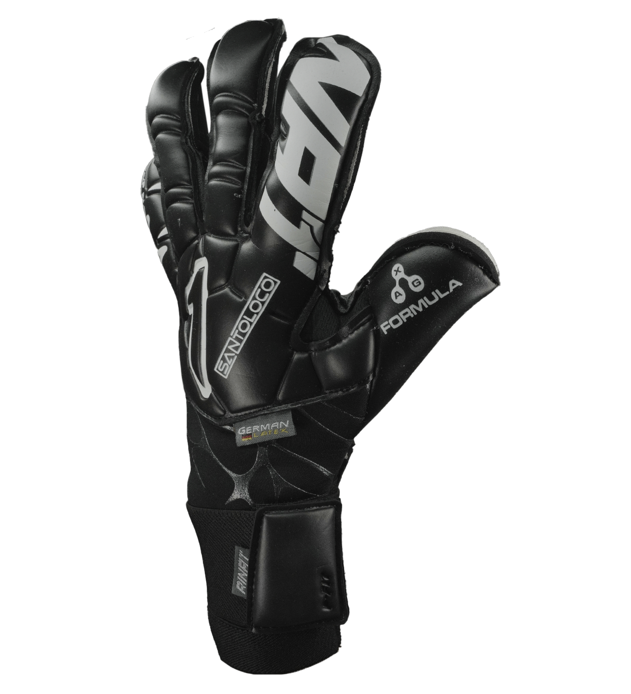 Guantes de portero de futbol Santoloco Pro Negro unokeeper 2