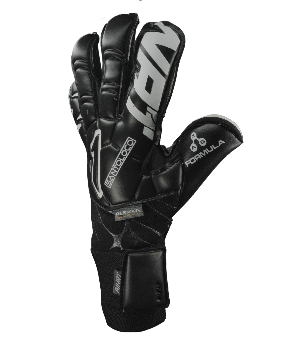 Guantes de portero de futbol Santoloco Pro Negro unokeeper 2