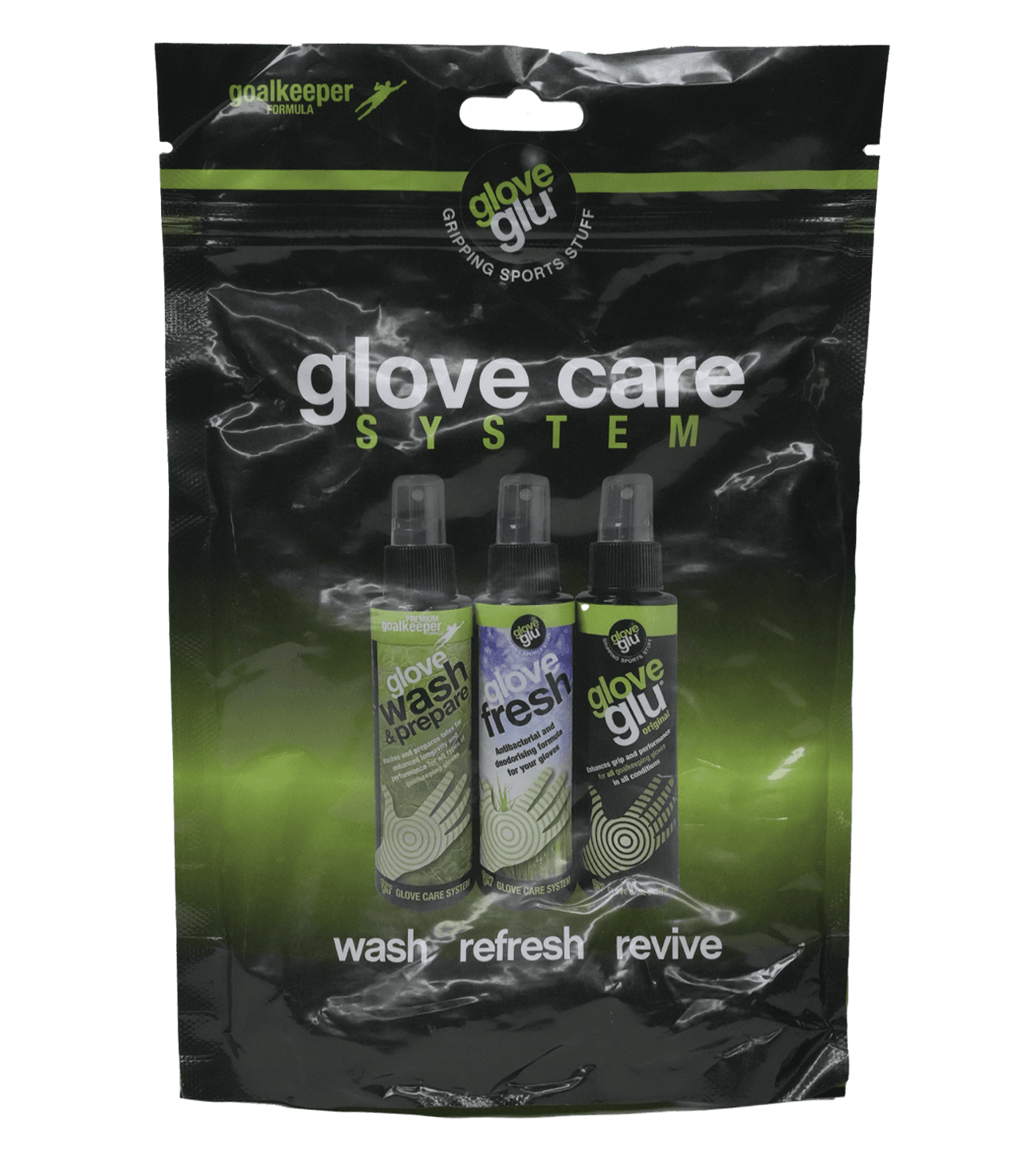 Glove Glu Care System Kit Pack para el cuidado de tus guantes.