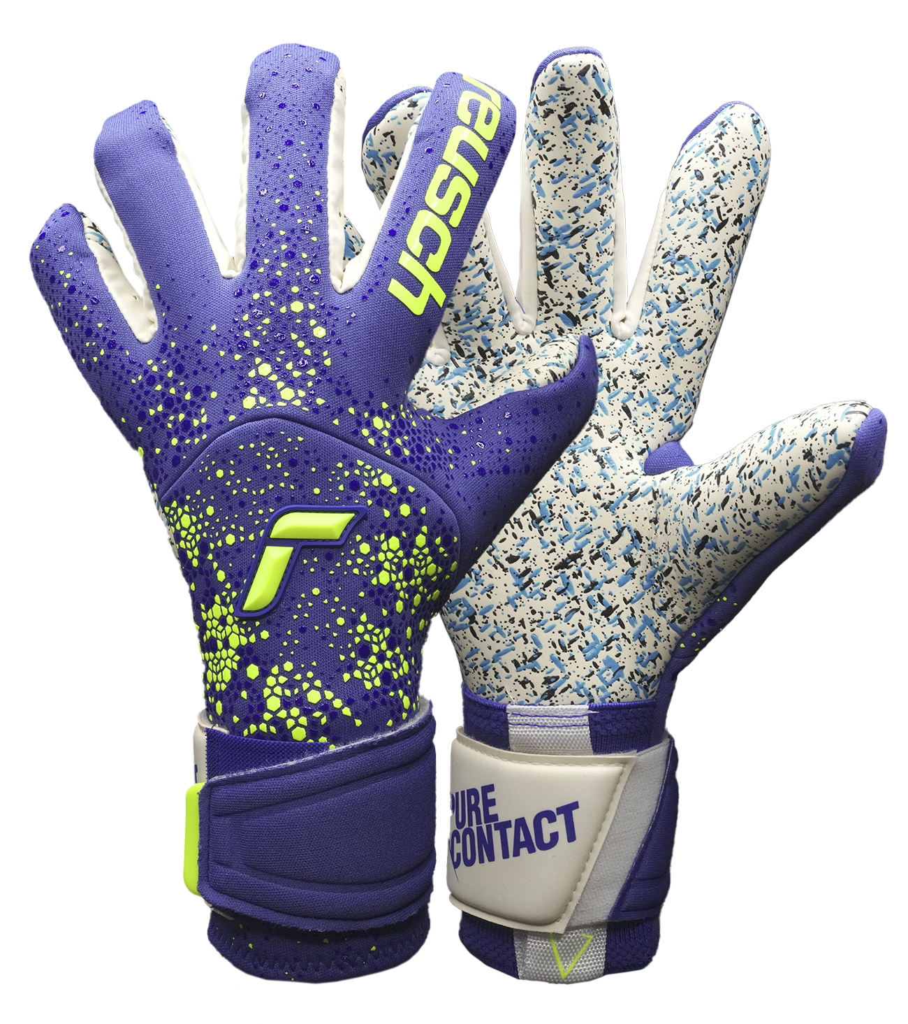 Reusch Pure Contact Fusion - True Blue / Safety Yellow