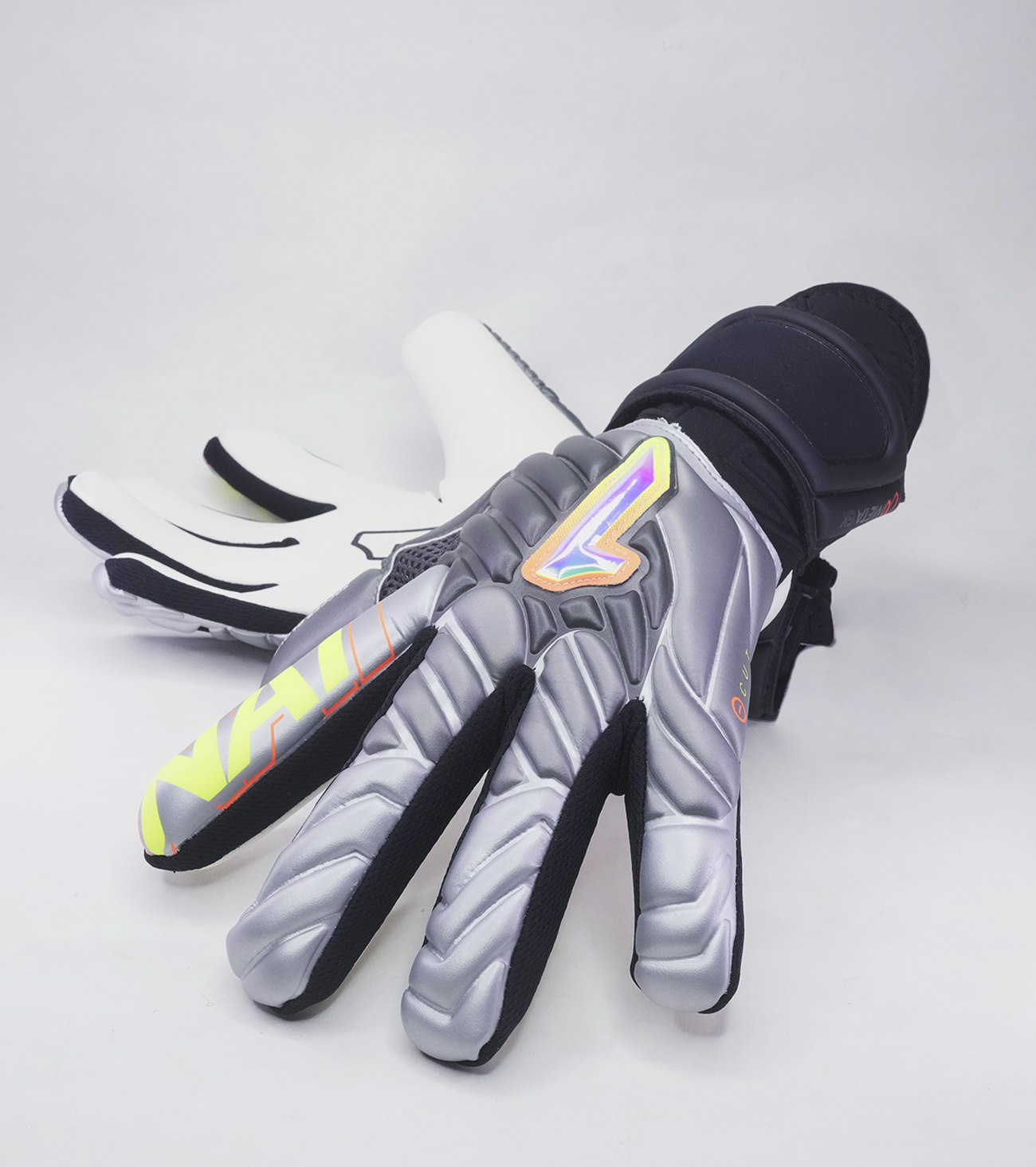 Guantes de portero de futbol Meta Gk Alpha Gris Oxford 4