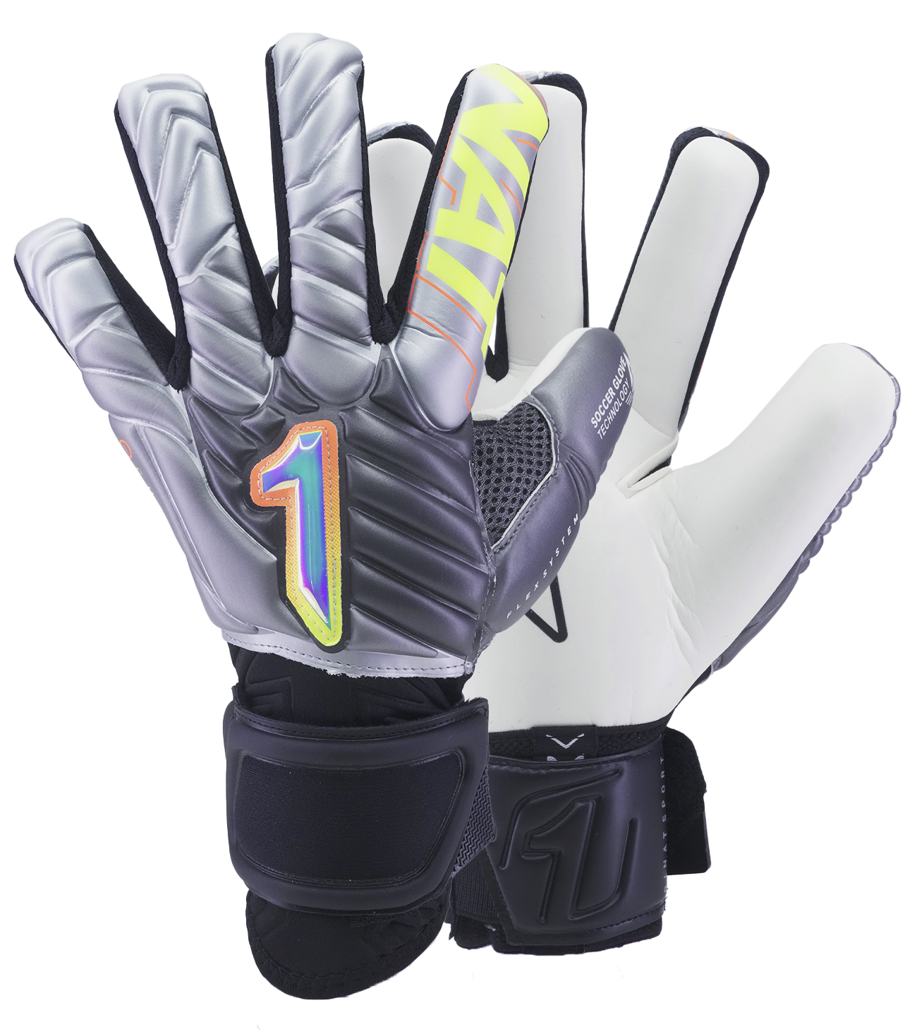 Guantes de portero de futbol Meta Gk Alpha Gris Oxford 0